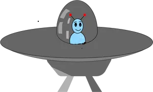 Friendly Alienin U F O PNG