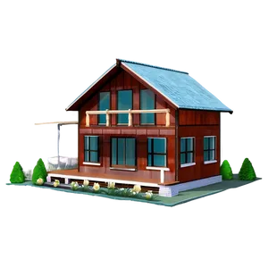 Friendly Bear House Design PNG 06272024 PNG
