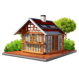 Friendly Bear House Design PNG 06272024 PNG