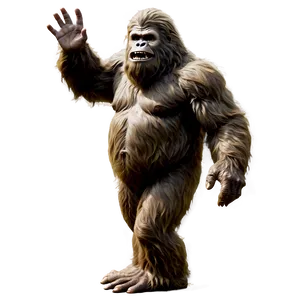 Friendly Bigfoot Waving PNG Syi32