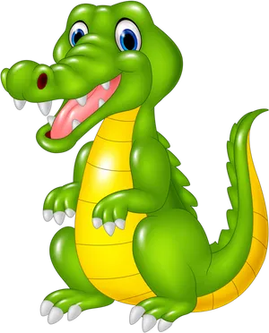 Friendly Cartoon Alligator