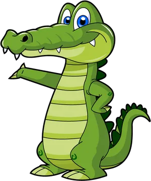 Friendly Cartoon Alligator