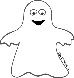 Friendly Cartoon Ghost Graphic PNG image