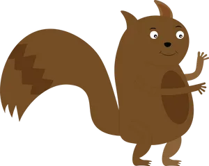 Friendly Cartoon Squirrel