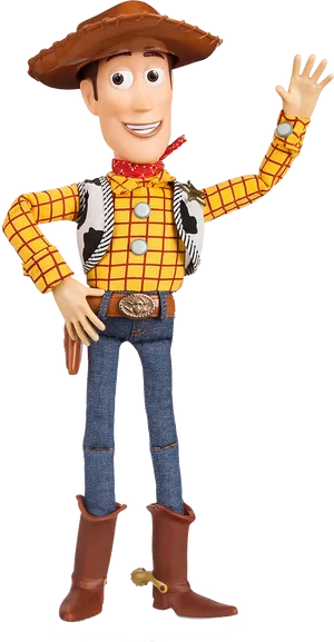 Friendly Cowboy Character Waving