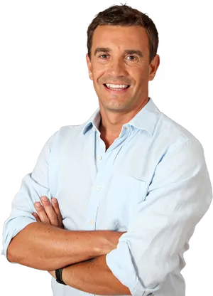 Friendly Dentist Portrait PNG image