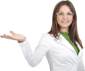 Friendly Dentist Presenting PNG