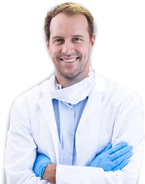 Friendly Dentist Professional Portrait PNG image