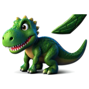 Friendly Dinosaur Head Cartoon PNG Typ15 PNG