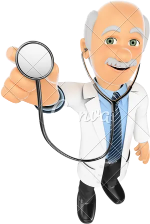 Friendly Doctor With Stethoscope PNG image