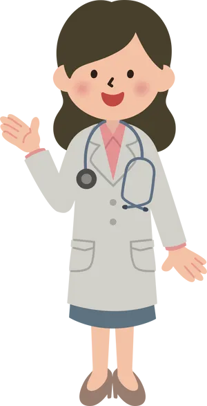 Friendly Female Doctor Clipart PNG image