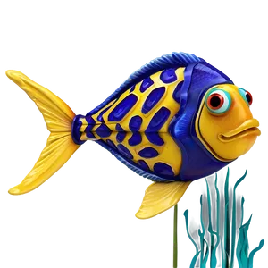 Friendly Fish Character PNG Jod PNG
