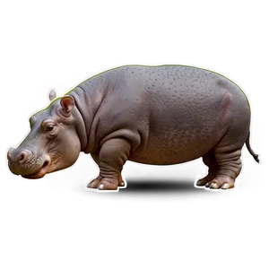 Friendly Hippo PNG 51