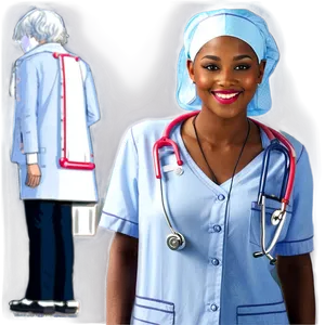 Friendly Nurse Character Png 05242024 PNG image