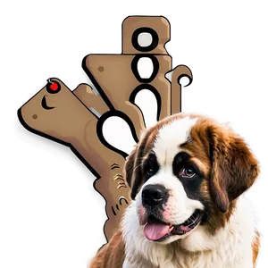 Friendly St Bernard Greeting PNG Max31