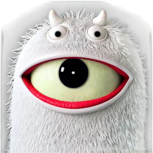 Friendly White Monster Character Png 06212024 PNG image