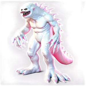 Friendly White Monster PNG 81