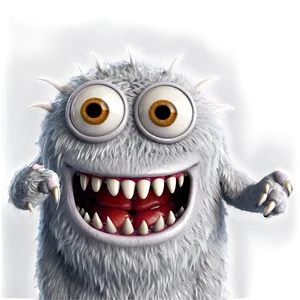 Friendly White Monster PNG Xta37 PNG