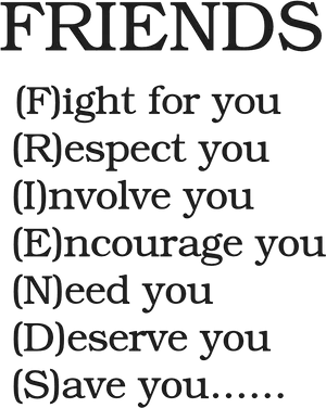 Friends Acronym Meaning PNG