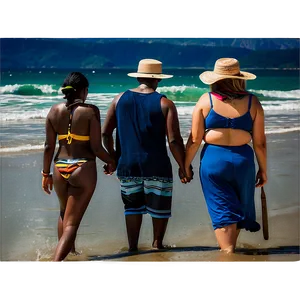 Friends At Beach PNG Esq80