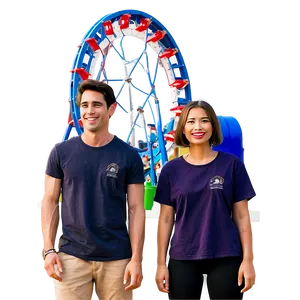 Friends At Theme Park Png Fje45 PNG image