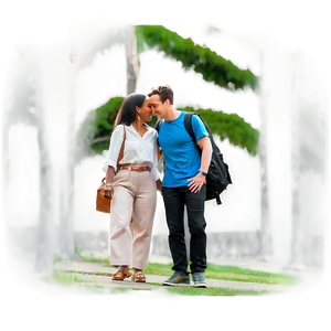 Friends In Park PNG Fln98