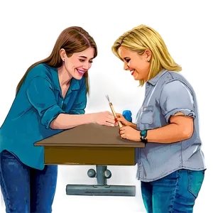 Friends Making Crafts Png 46 PNG image