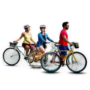 Friends On Bicycle Ride Png 05212024 PNG image