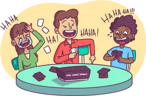 Friends Playing Cards Against Humanity PNG image