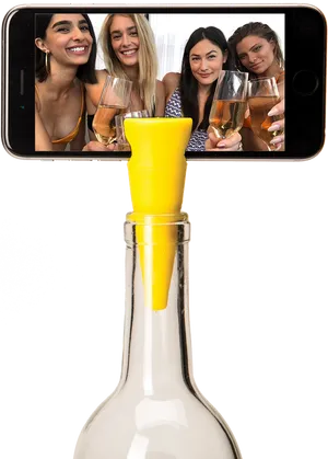 Friends Selfie With Wine Glasses