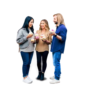 Friends With Cupcakes Png Qta57 PNG image