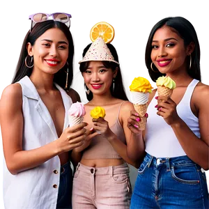 Friends With Ice Cream Png Hpp61 PNG image