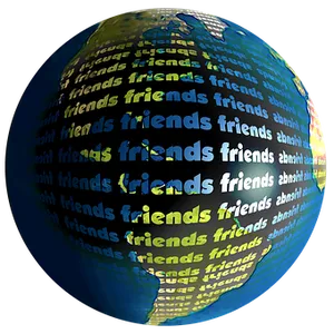 Friends Word Globe