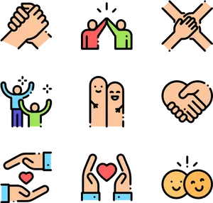 Friendshipand Unity Icons PNG image