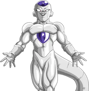 Frieza D B Z Villain Pose PNG image