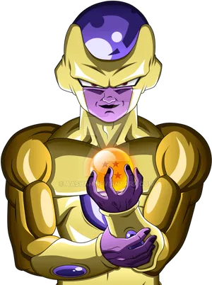 Frieza Holding Dragon Ball PNG image