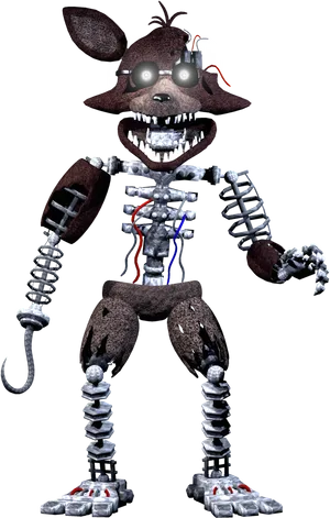 Frightening_ Animatronic_ Foxy_ Character PNG image