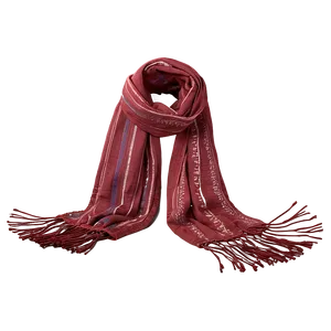 Fringed Red Scarf PNG Xbk