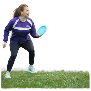 Frisbee Game Action Shot PNG Bql