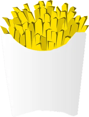 Frites Dans Un Emballage Blanc PNG image