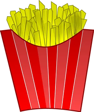 Frites Dans Un Emballage Rouge PNG image