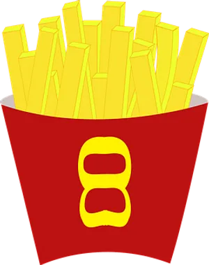 Frites Dans Un Gobelet Rouge PNG image