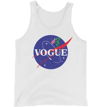 Frog Astronaut Vogue Parody Tank Top PNG image