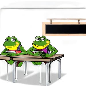 Frog At School Cartoon PNG 06272024 PNG