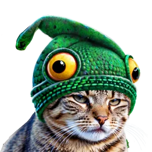 Frog Hat On Cat Png 72 PNG image