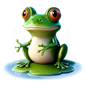 Frog In Pond Clipart PNG 06262024