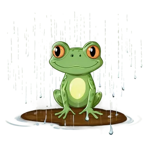 Frog In Rain Cartoon Png 98 PNG image