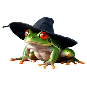 Frog In Witch Hat PNG 05032024 PNG