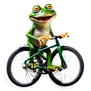Frog On Bicycle PNG Qtr61 PNG