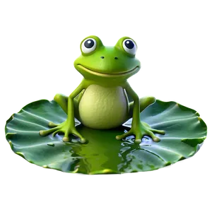 Frog On Lily Pad Clipart Png 06262024 PNG image